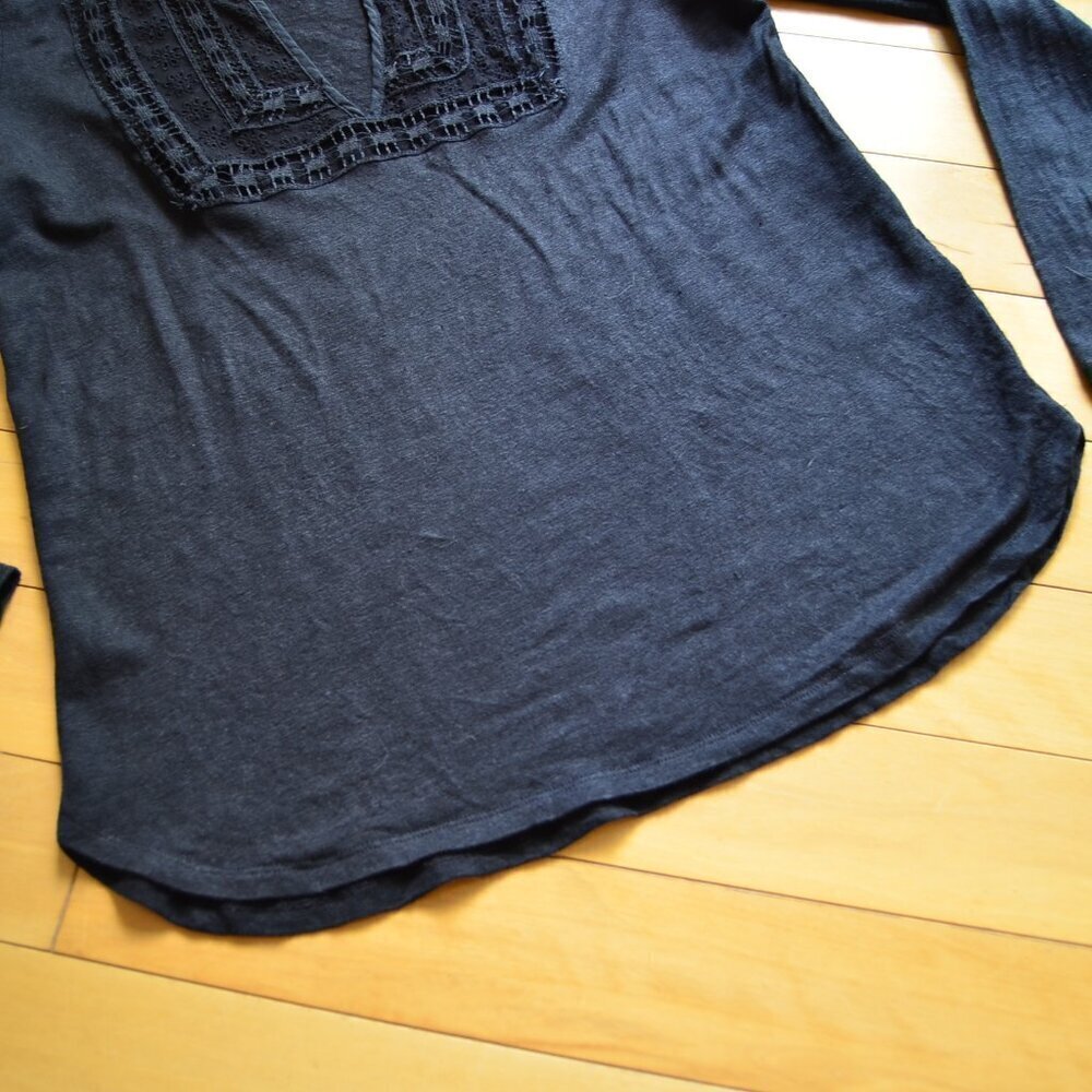 Sandro Lace Cutout Top Linen Size 1 US XS/S - Picture 7 of 10